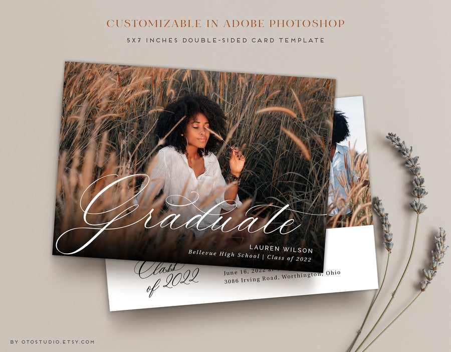 Graduation Announcement - 5x7 Card - os107