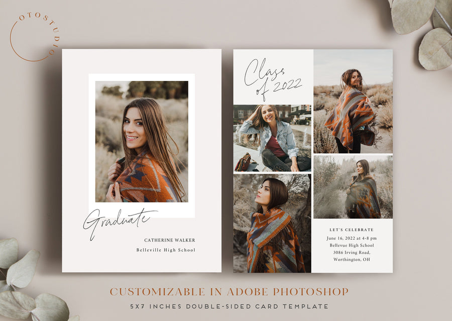 Graduation Announcement - 5x7 Card - os123