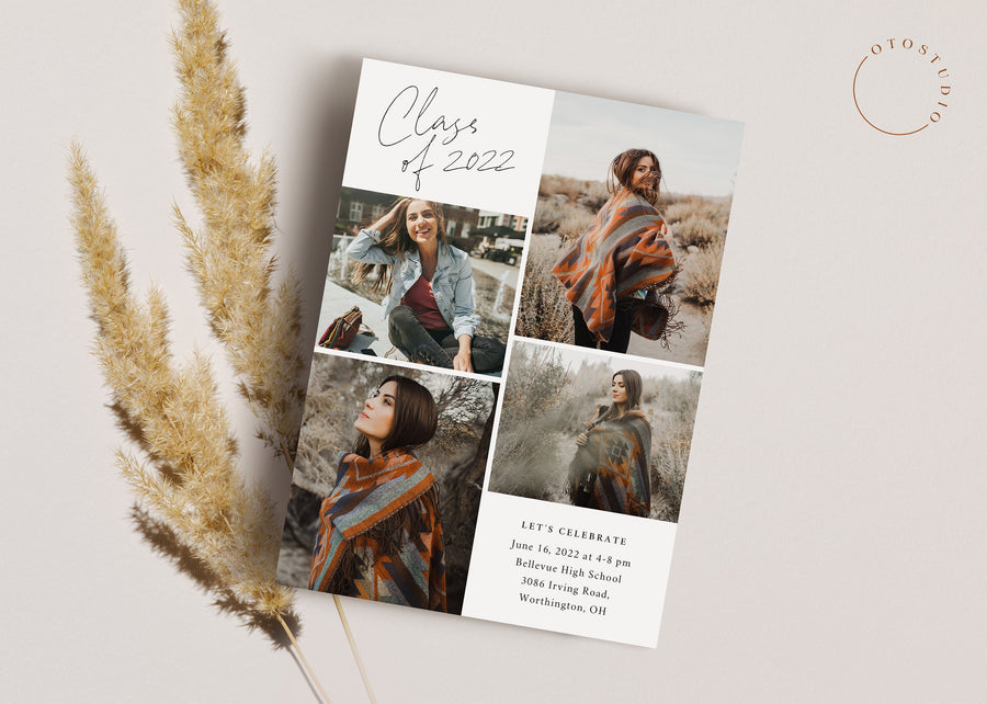 Graduation Announcement - 5x7 Card - os123