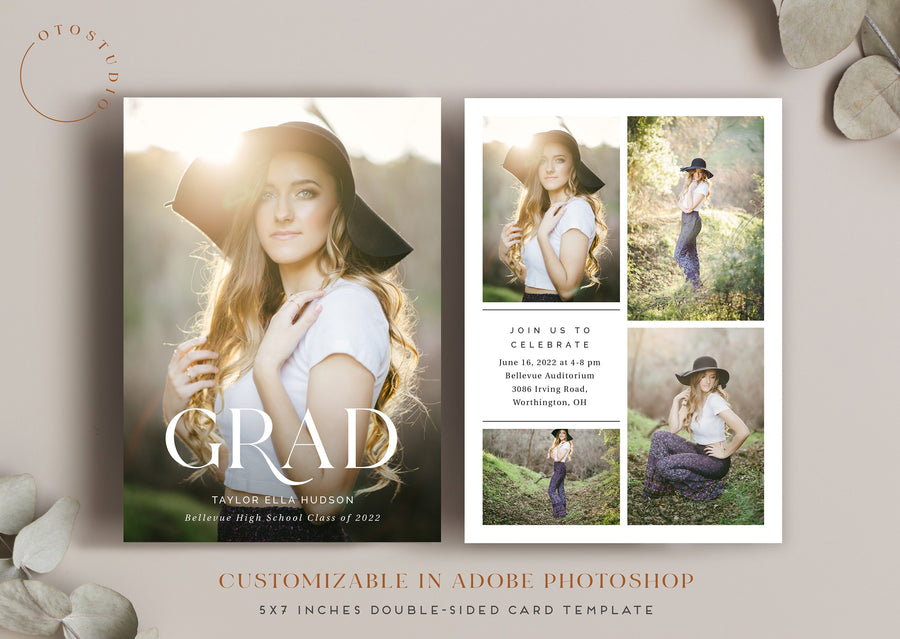 Graduation Announcement - 5x7 Card - os114
