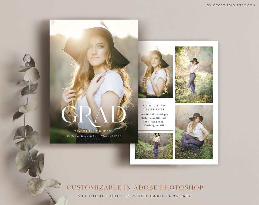 Graduation Announcement - 5x7 Card - os114