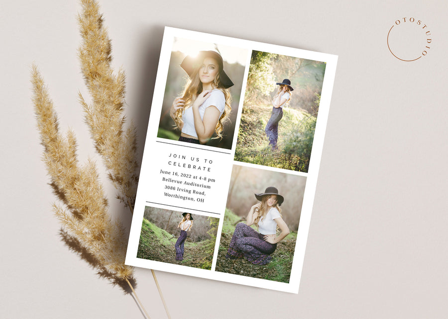 Graduation Announcement - 5x7 Card - os114