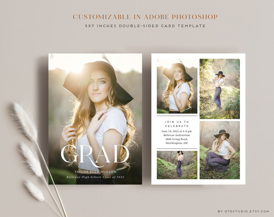 Graduation Announcement - 5x7 Card - os114