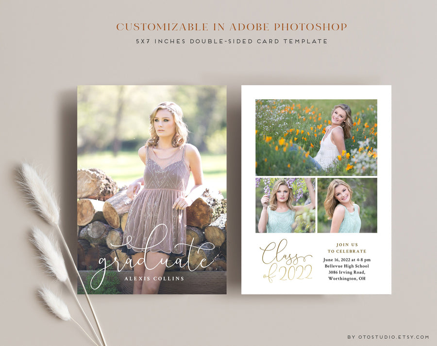 Graduation Announcement - 5x7 Card - os106
