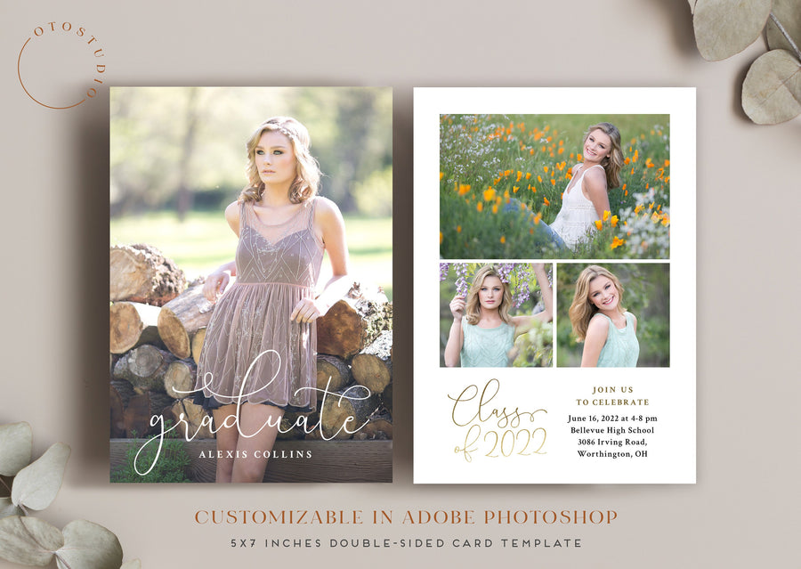 Graduation Announcement - 5x7 Card - os106