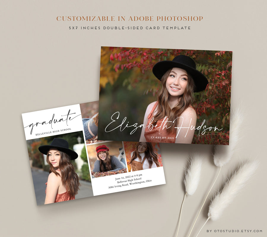 Graduation Announcement - 5x7 Card - os103