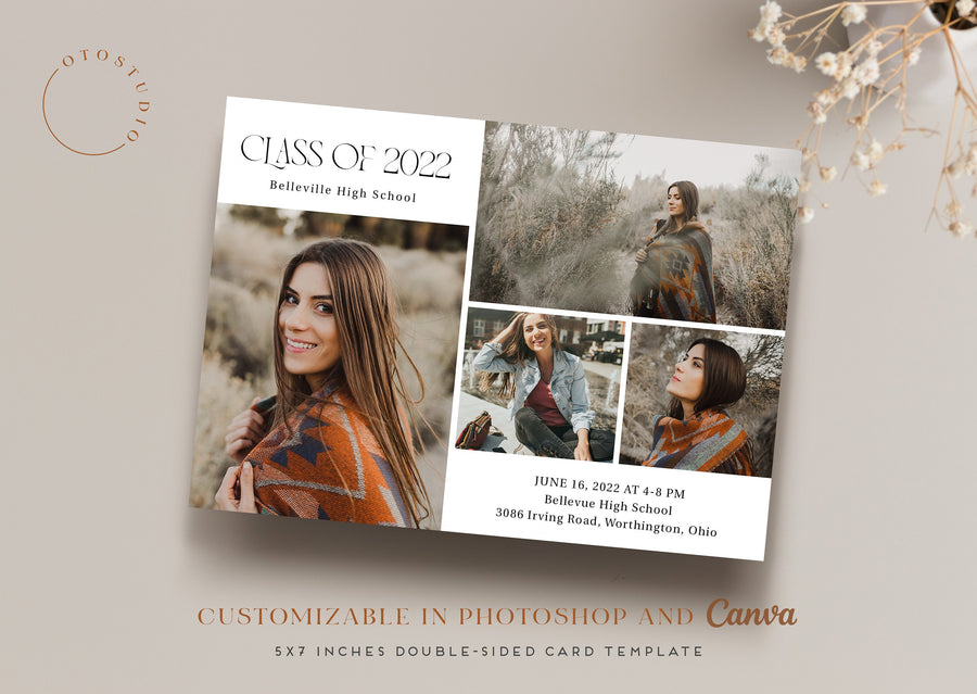 Graduation Announcement - 5x7 Card - os88