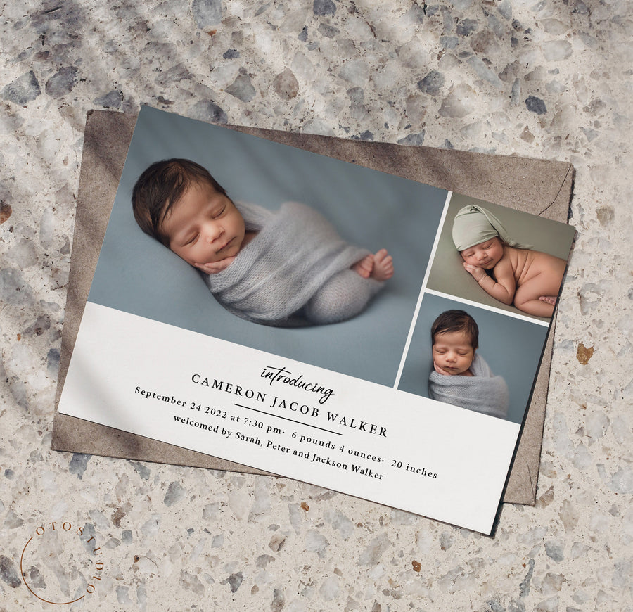 Birth Announcement - 5x7 Card - os05