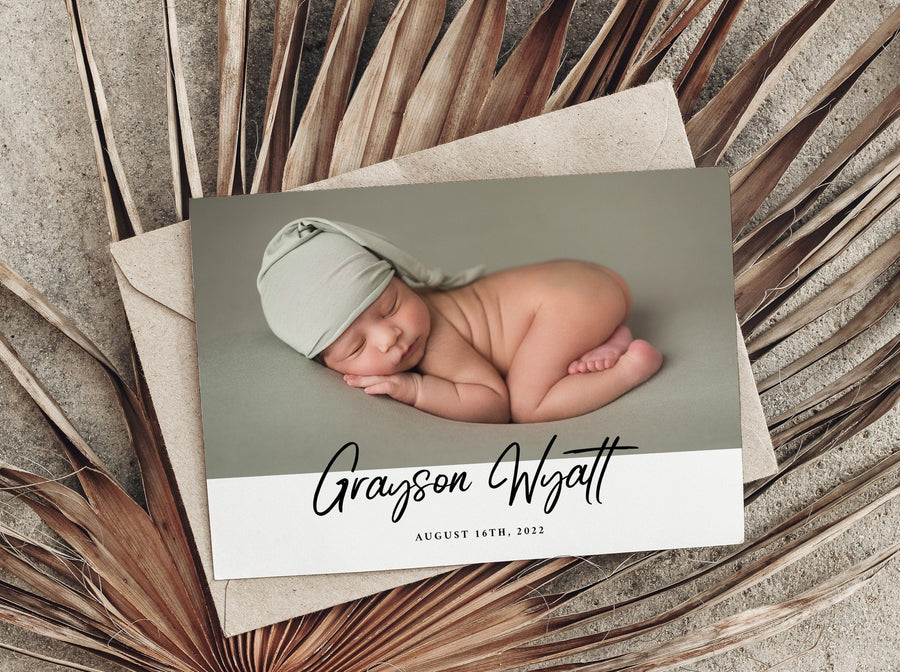 Birth Announcement - 5x7 Card - os05