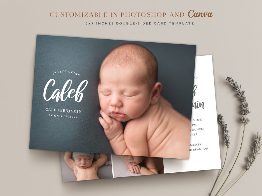 Birth Announcement - 5x7 Card - os42