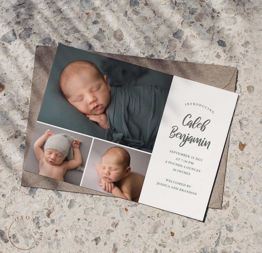 Birth Announcement - 5x7 Card - os42