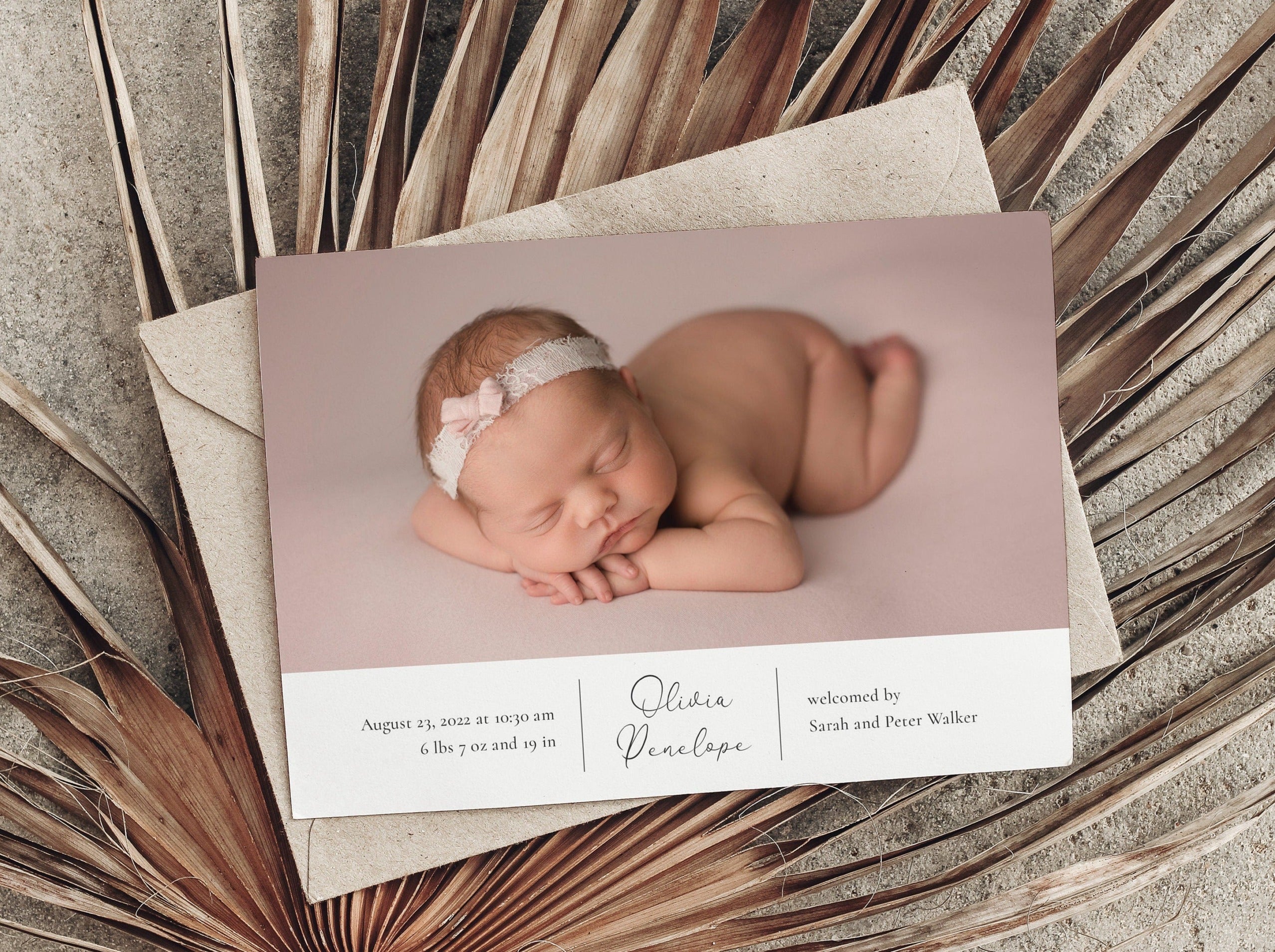 Birth Announcement - 5x7 Card - os08 – Birdesign