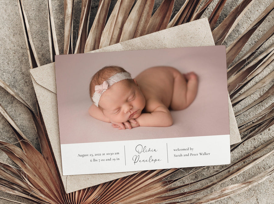 Birth Announcement - 5x7 Card - os08