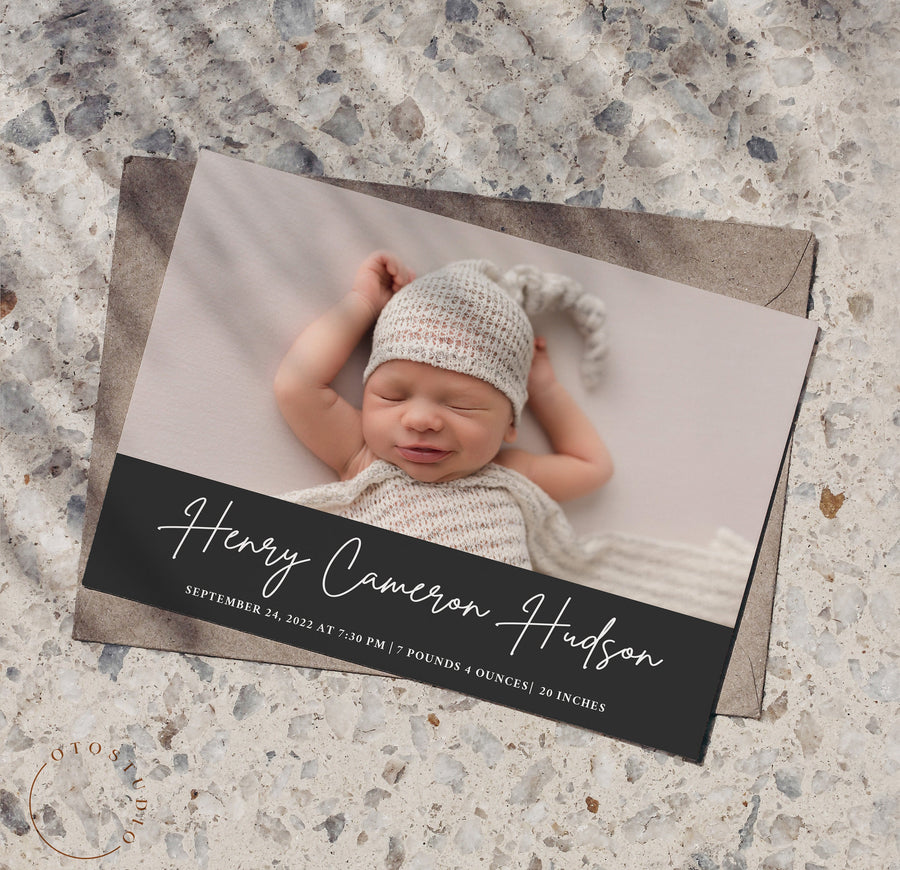 Birth Announcement Collage - 5x7 Card - os39