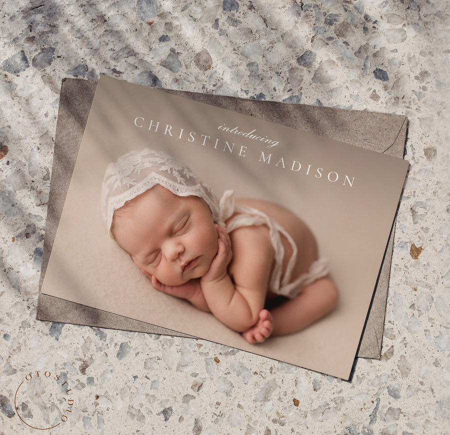 Birth Announcement - 5x7 Card - os38