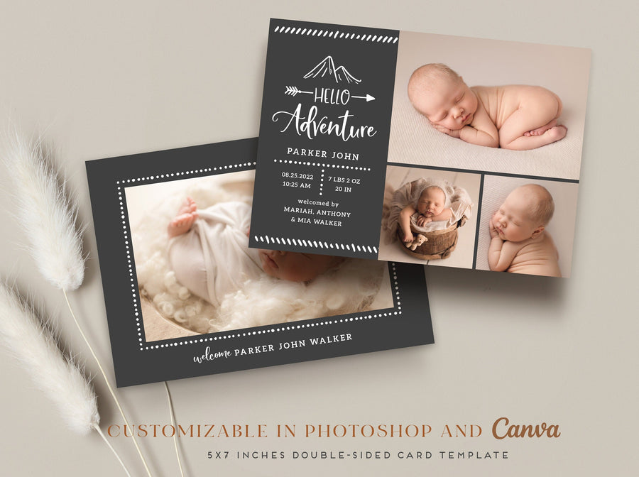 Birth Announcement - 5x7 Card - os41