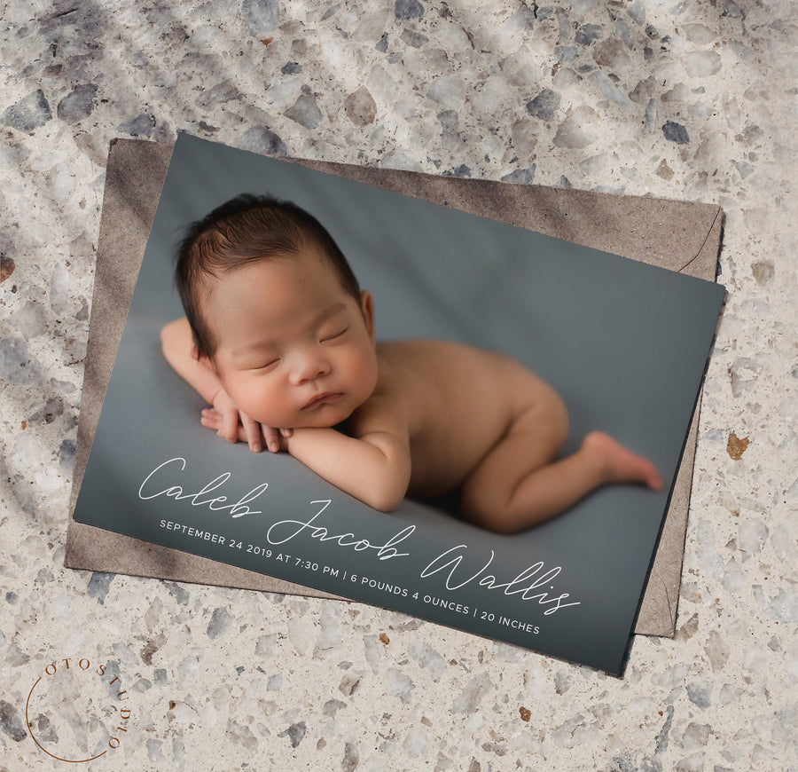 Birth Announcement - 5x7 Card - os12