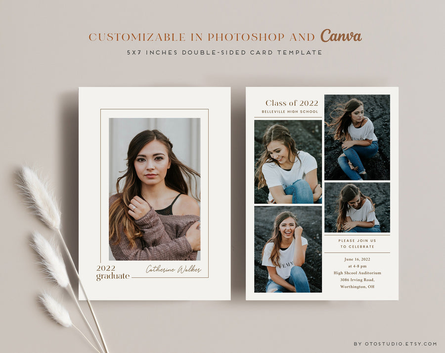 Graduation Announcement - 5x7 Card - os141