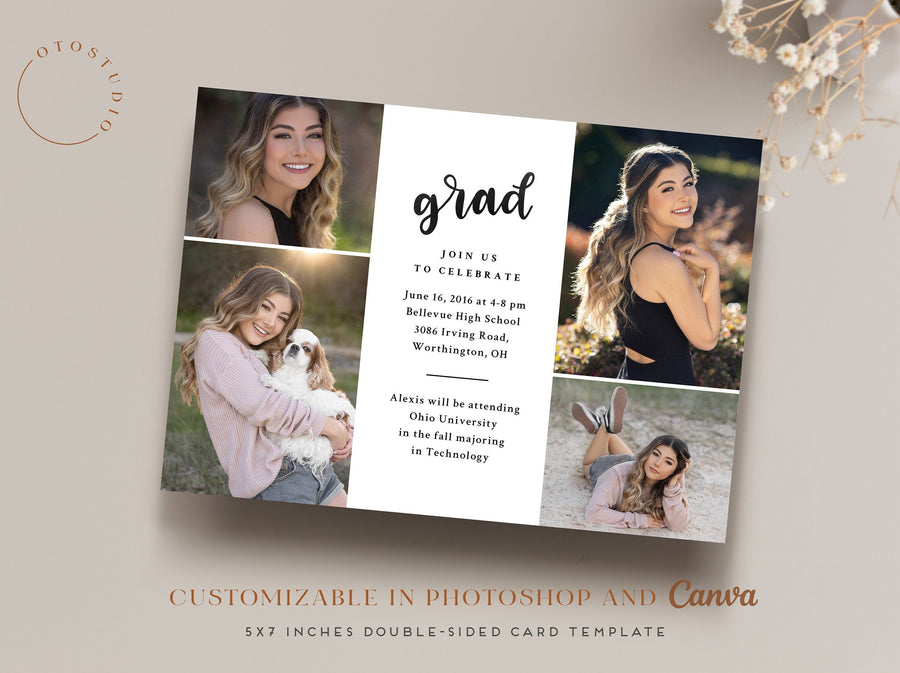 Graduation Announcement - 5x7 Card - os130