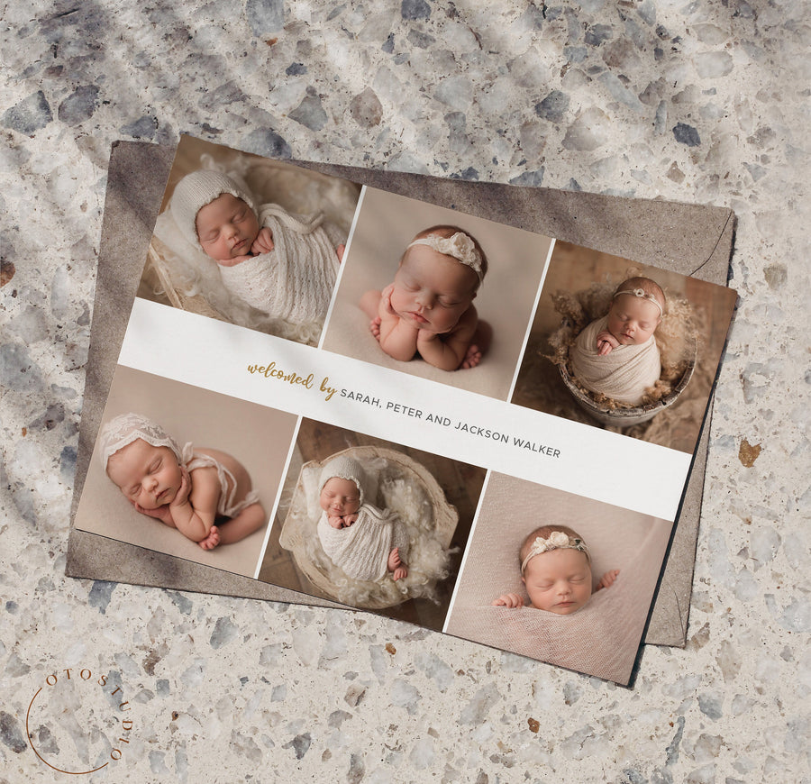 Birth Announcement - 5x7 Card - os69