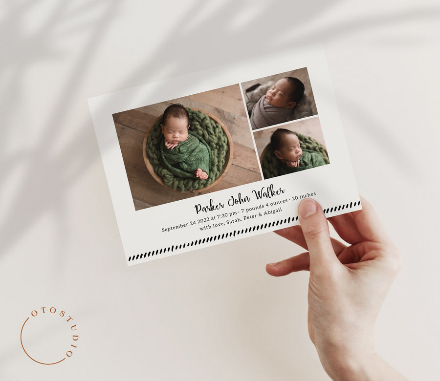 Birth Announcement - 5x7 Card - os37