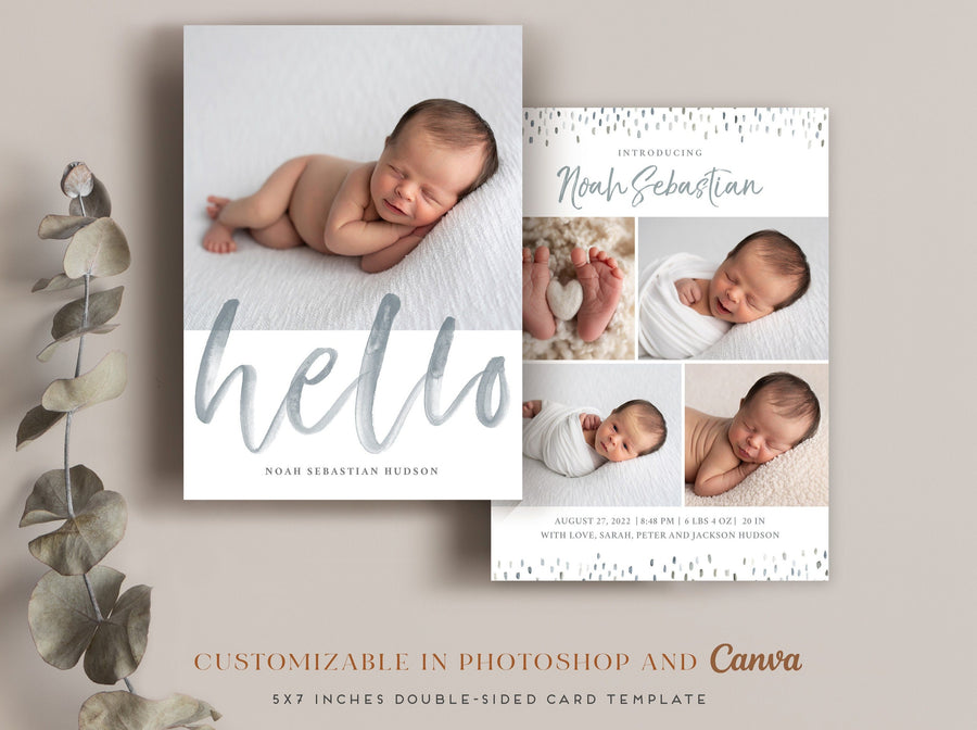 Birth Announcement - 5x7 Card - os27