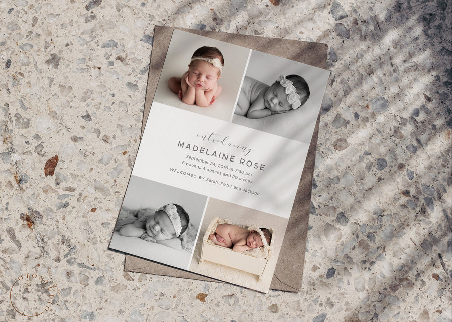 Birth Announcement - 5x7 Card - os80