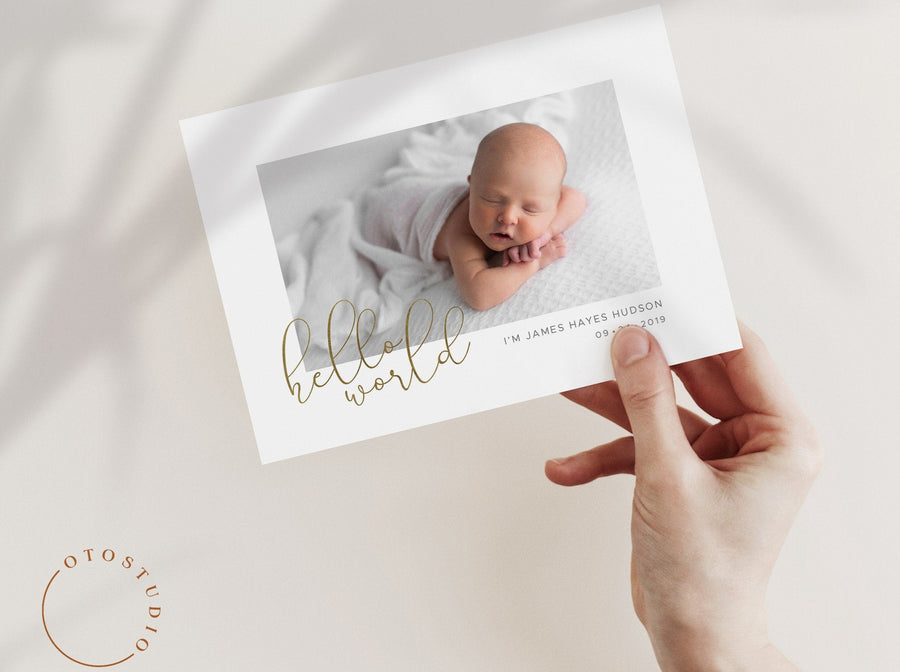 Birth Announcement - 5x7 Card - os72