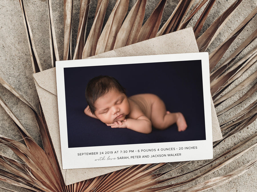 Birth Announcement - 5x7 Card - os60