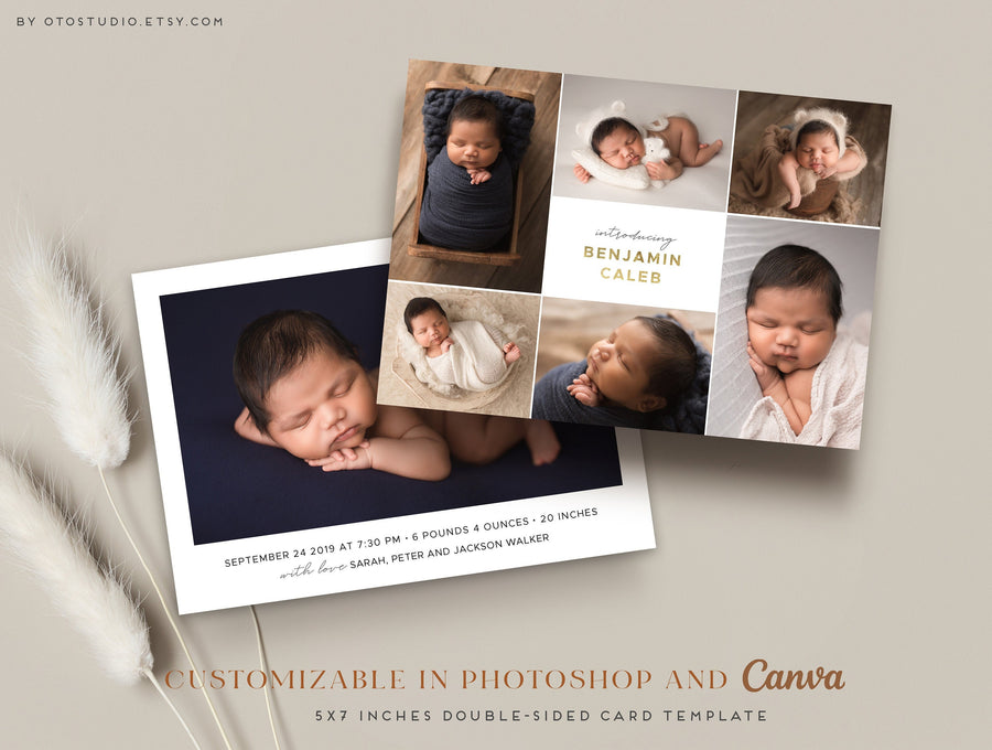 Birth Announcement - 5x7 Card - os60