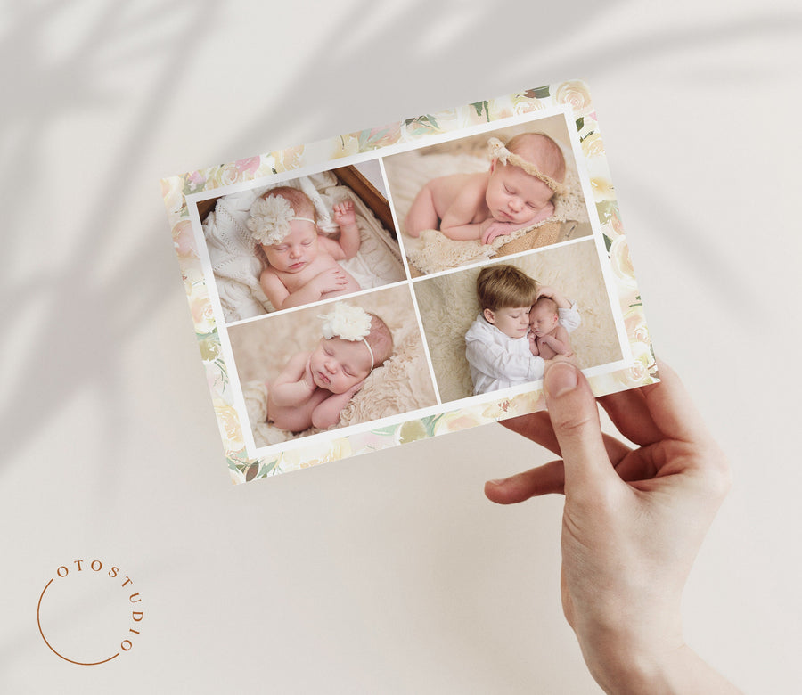 Birth Announcement Girl Newborn - 5x7 Card - os15