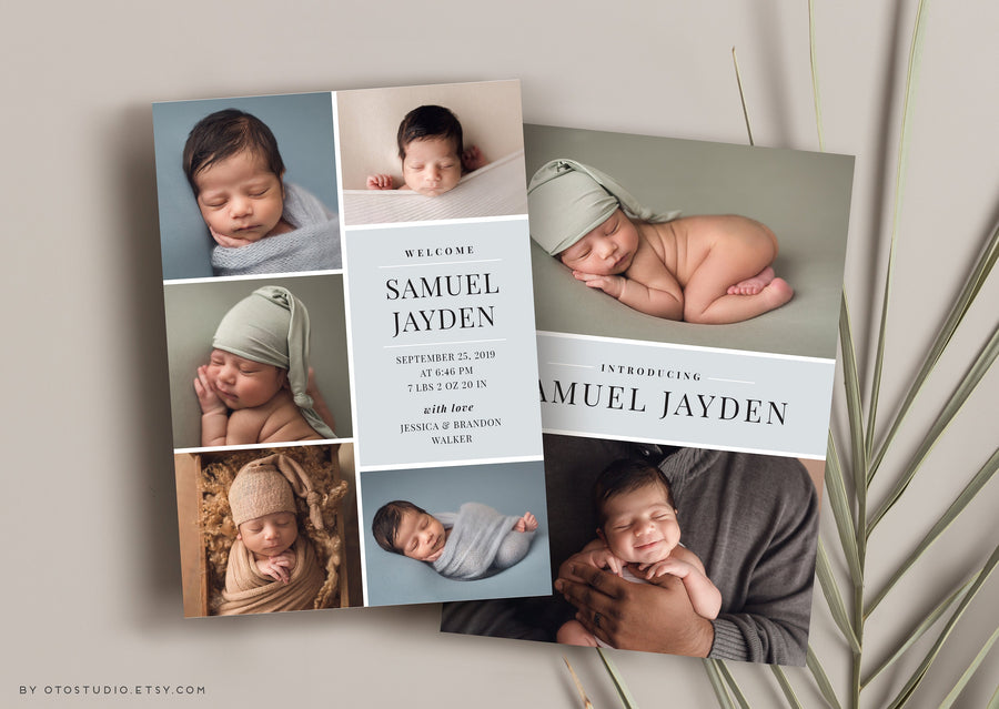 Birth Announcement - 5x7 Card - os71