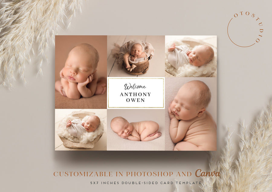 Birth Announcement - 5x7 Card - os30