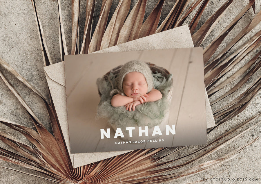 Birth Announcement - 5x7 Card - os36