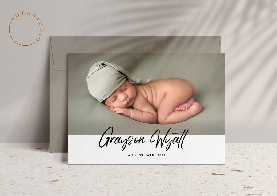 Birth Announcement - 5x7 Card - os05