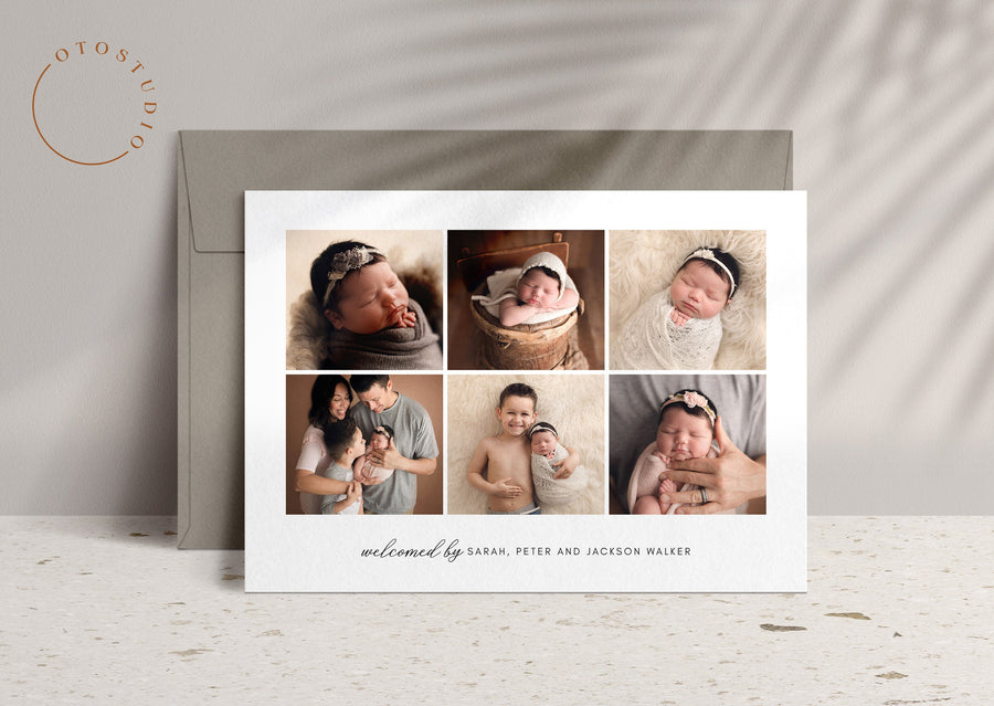 Birth Announcement Collage - 5x7 Card - os76