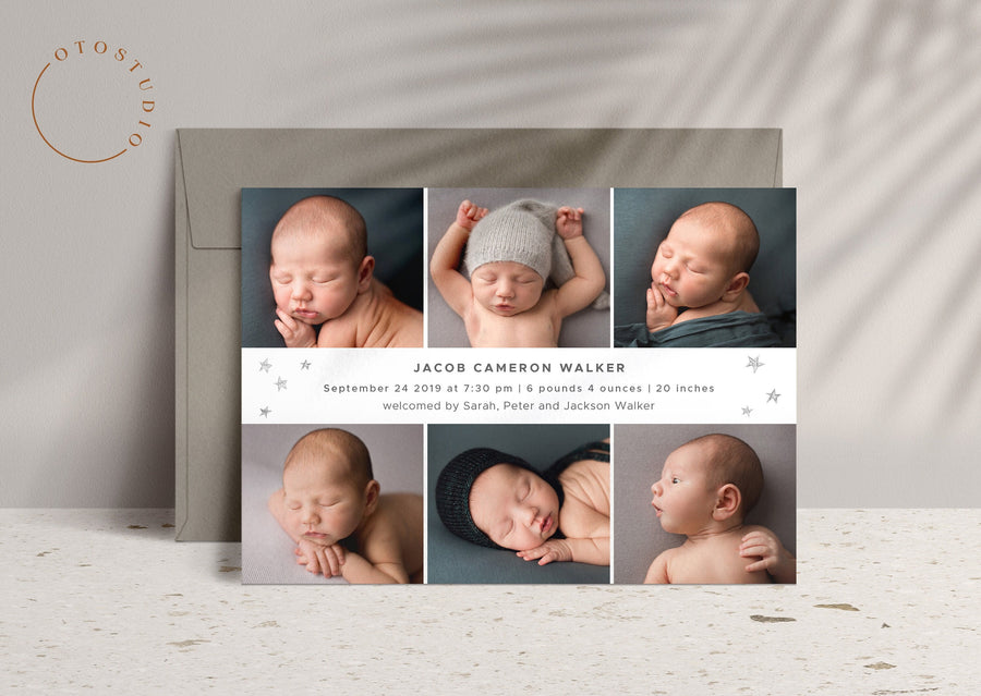 Birth Announcement - 5x7 Card - os82