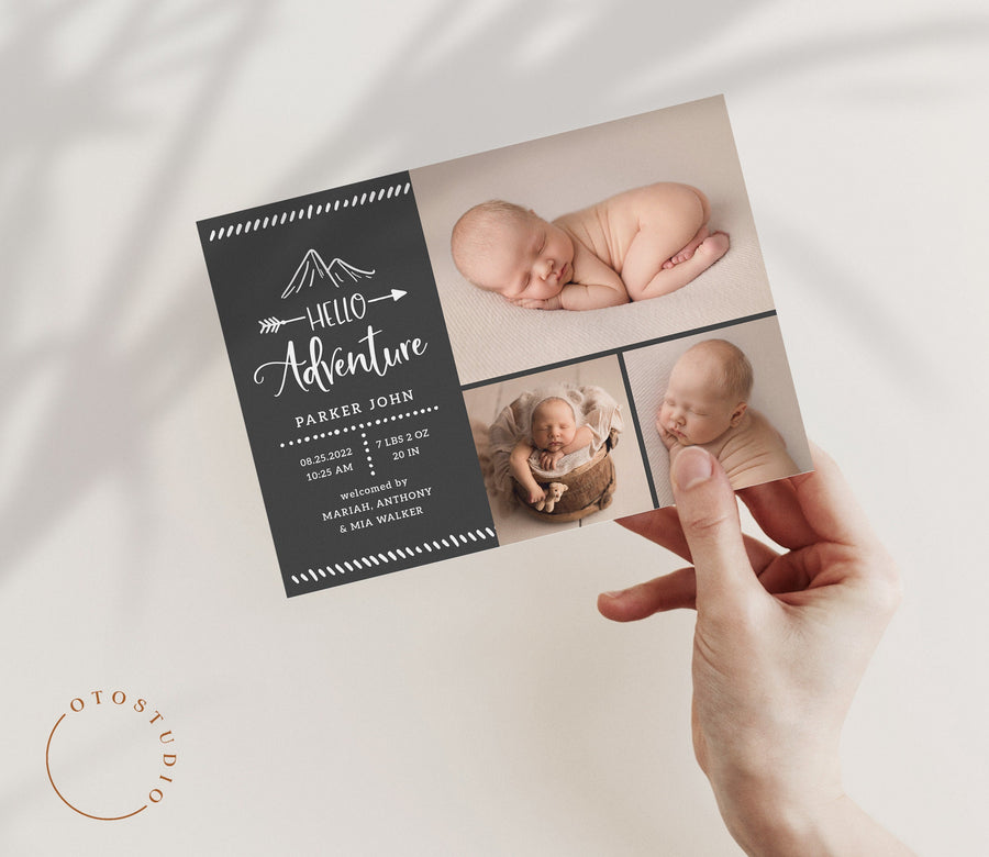 Birth Announcement - 5x7 Card - os41