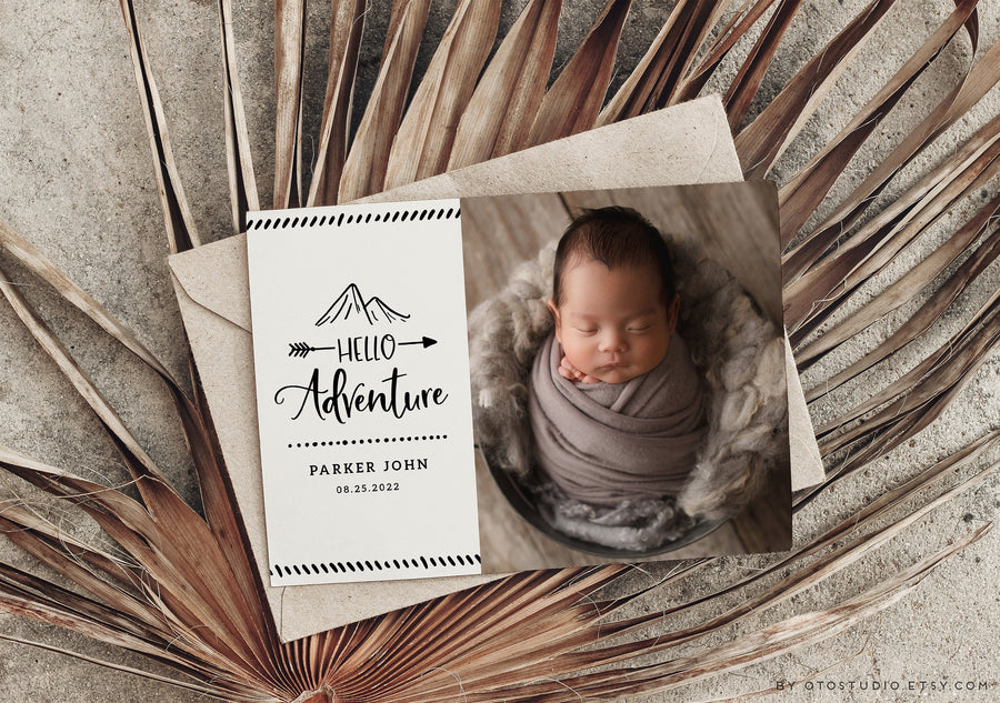 Birth Announcement - 5x7 Card - os37