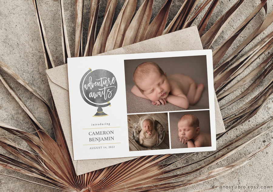 Birth Announcement - 5x7 Card - os44