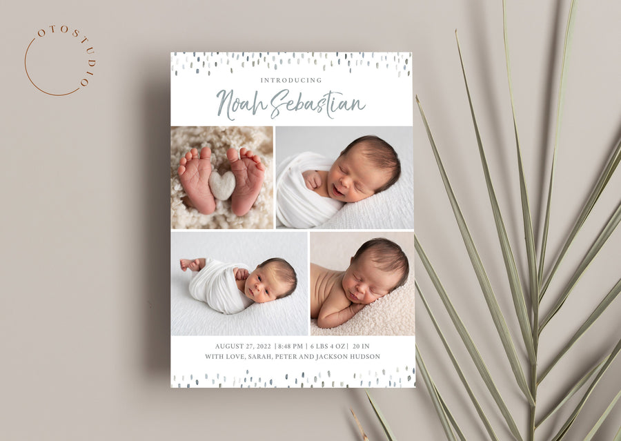 Birth Announcement - 5x7 Card - os27