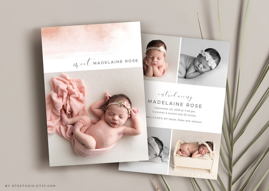 Birth Announcement - 5x7 Card - os80