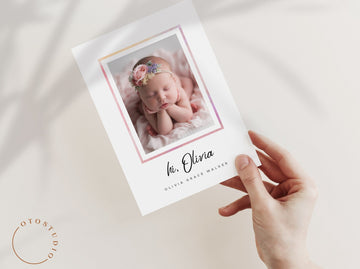 Birth Announcement - 5x7 Card - os07