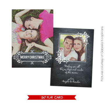 Holiday Photocard Template | Chalkboard Love