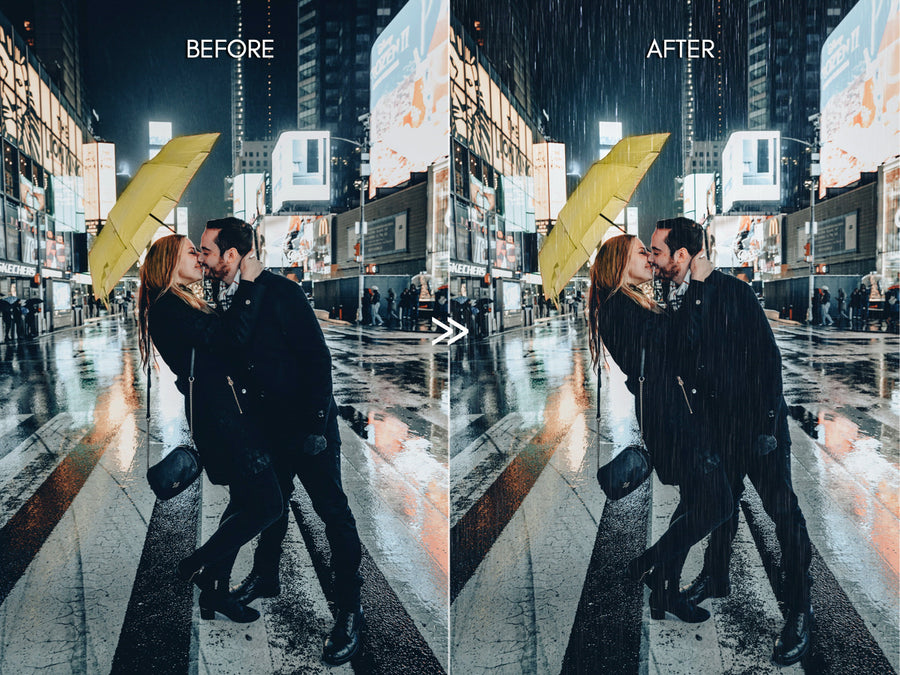 25 Falling Rain Storm Weather Photoshop Overlays