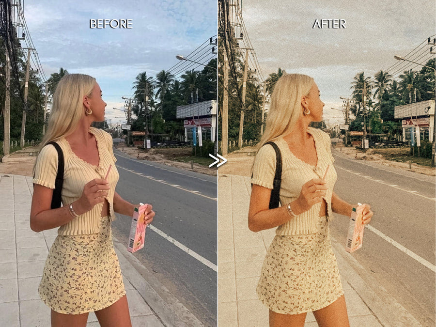 Grainy Film VINTAGE SUMMER Retro Warm Pastel Lightroom Presets